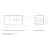 База под раковину подвесная BELBAGNO KRAFT-1000-2C-1A-SO-RT-R с двумя выкатными ящиками и одной распашной дверцей, правосторонняя, Rovere Tabacco, 1000x460x500