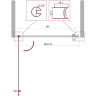 Душевая дверь 90 см BELBAGNO UNO-B-1-90-C-Cr