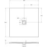 Душевой поддон из литьевого мрамора 90x90 см BELBAGNO TRAY-MR-UNO-A-90-35-NERO